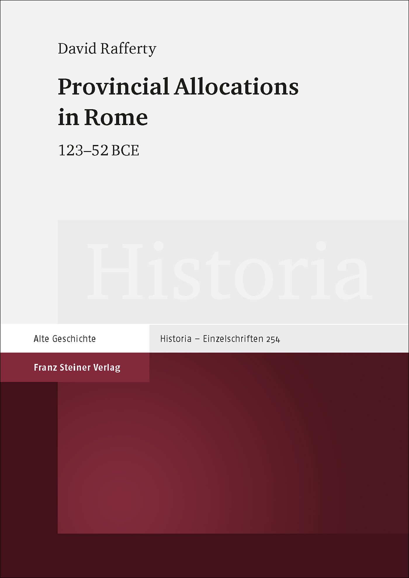 Provincial Allocations in Rome