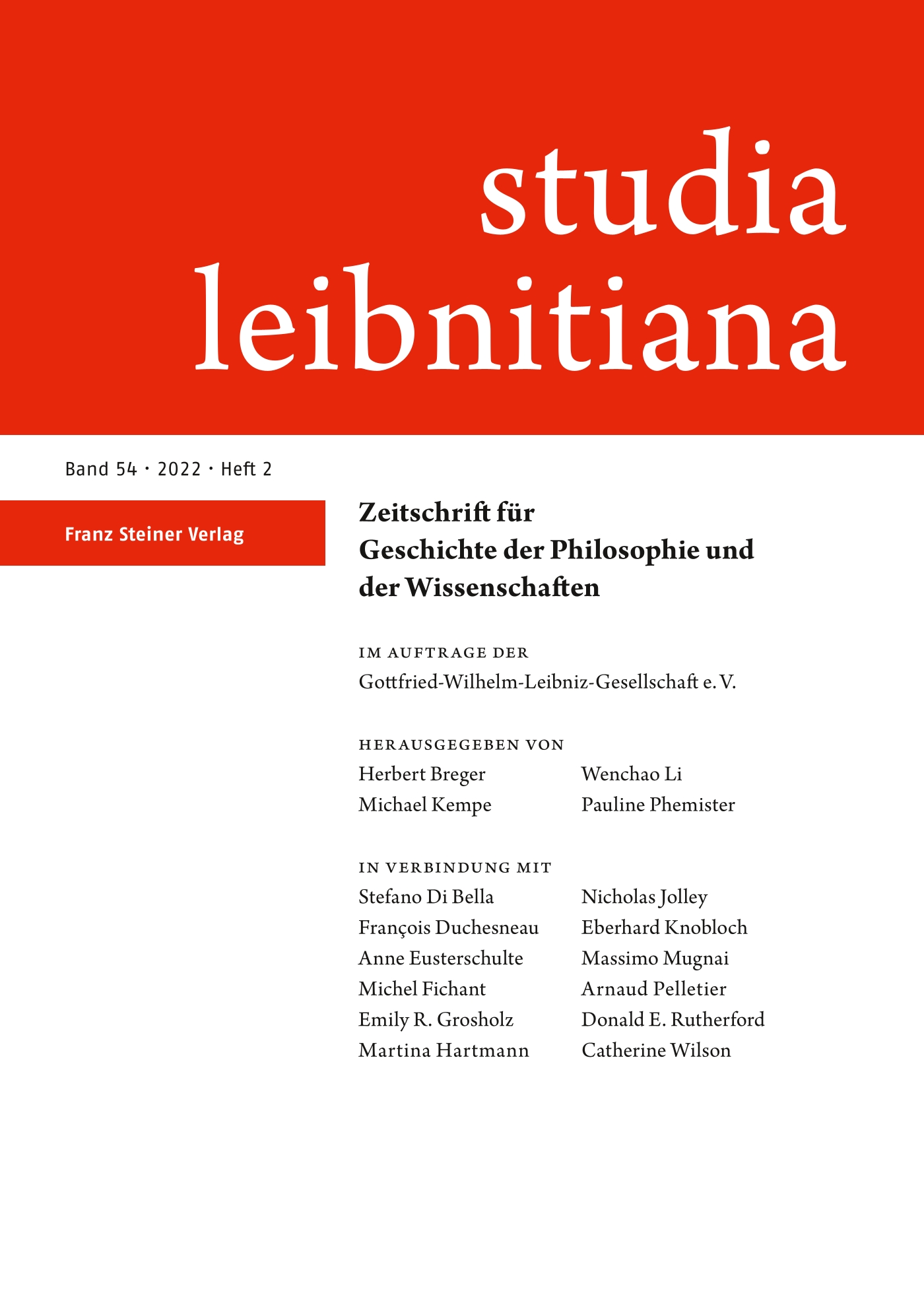 Studia Leibnitiana - print + online