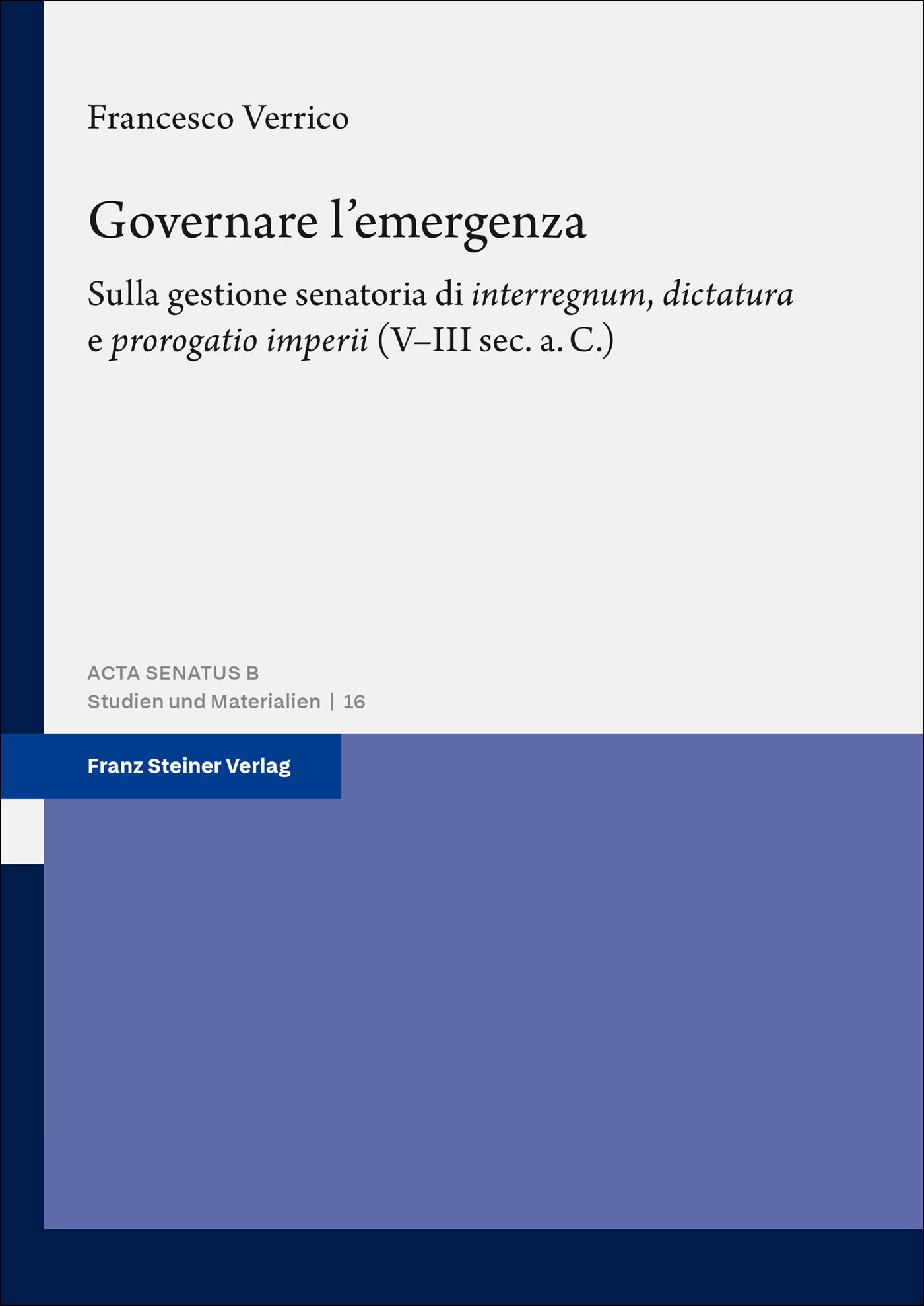 Governare l’emergenza