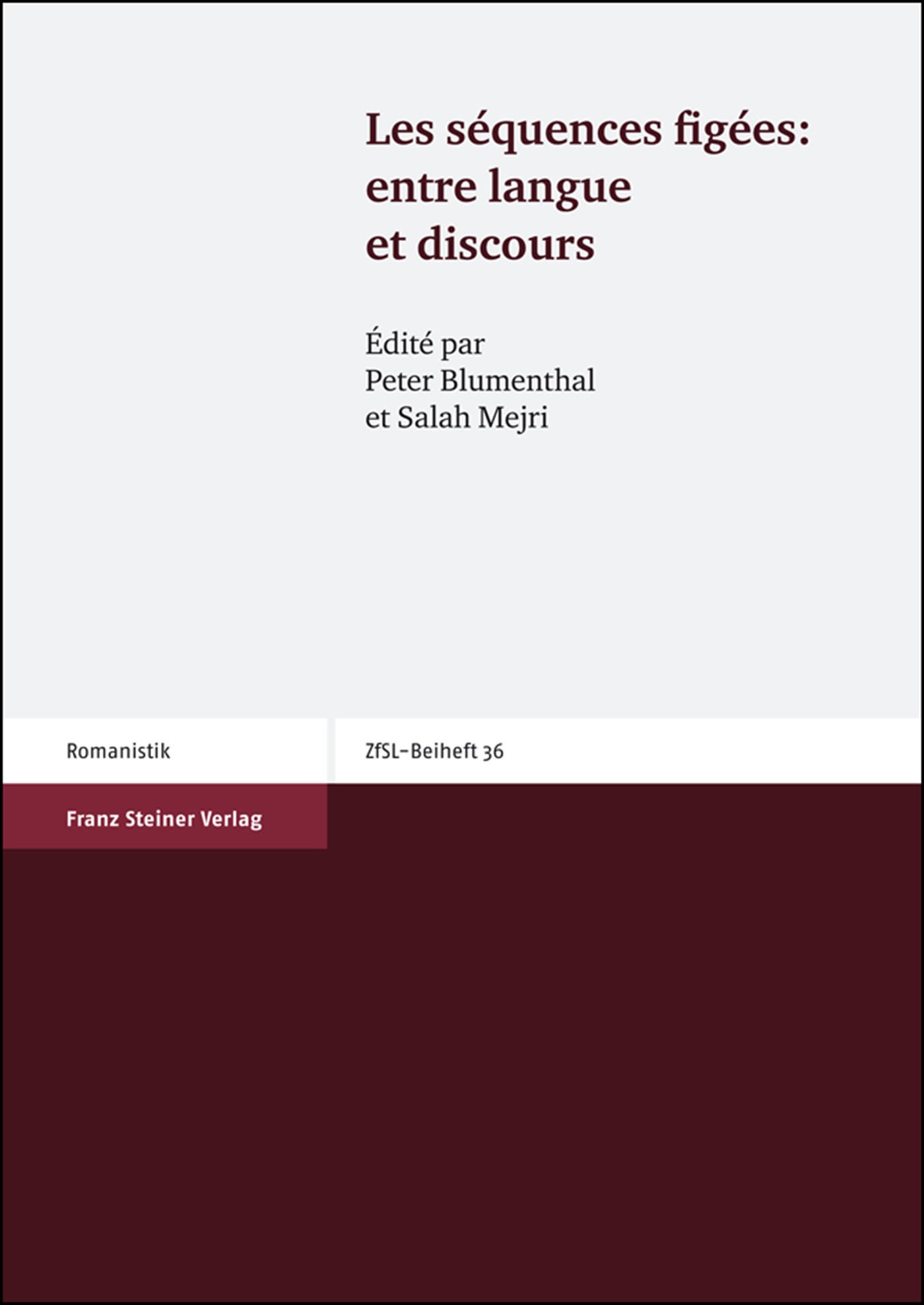 Les séquences figées: entre langue et discours