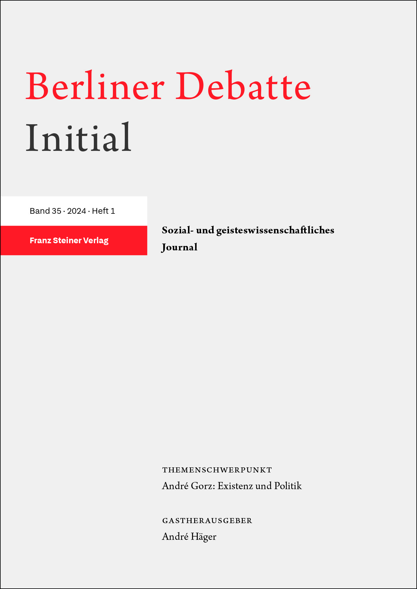Berliner Debatte Initial 35 (2024) 1