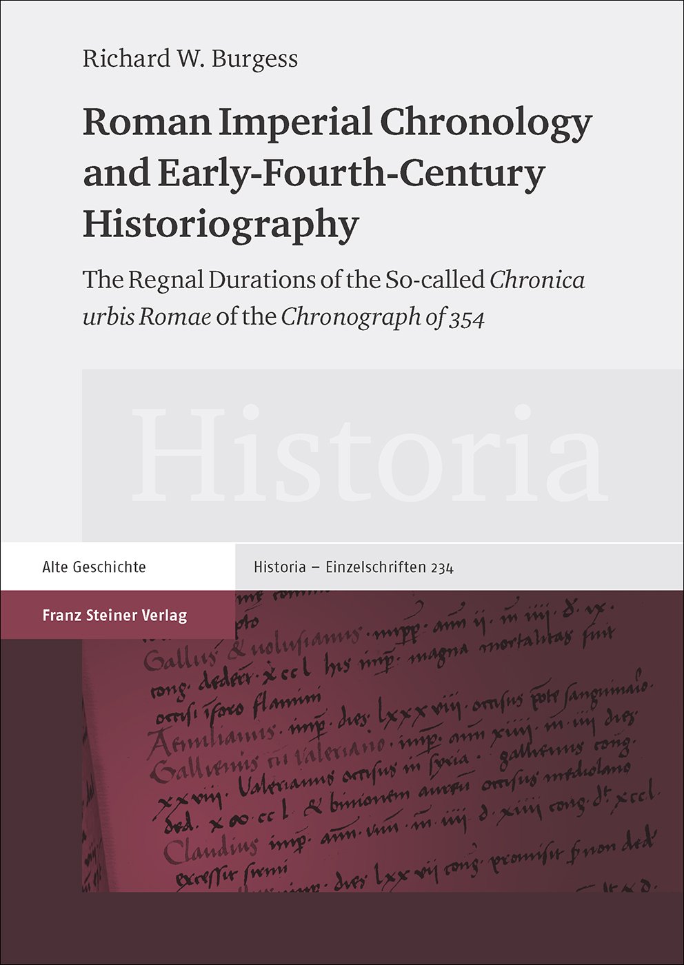 Roman Imperial Chronology and Early-Fourth-Century Historiography