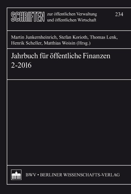 Jahrbuch für öffentliche Finanzen 2-2016