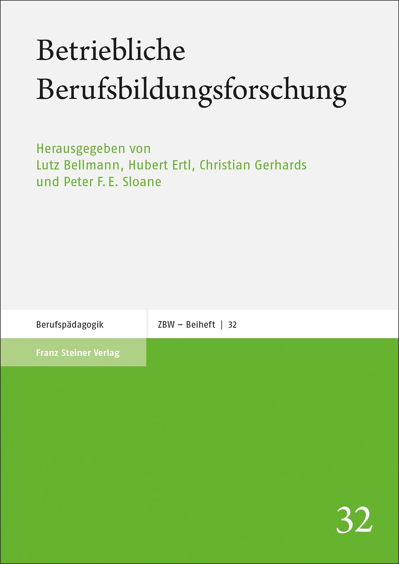 Betriebliche Berufsbildungsforschung