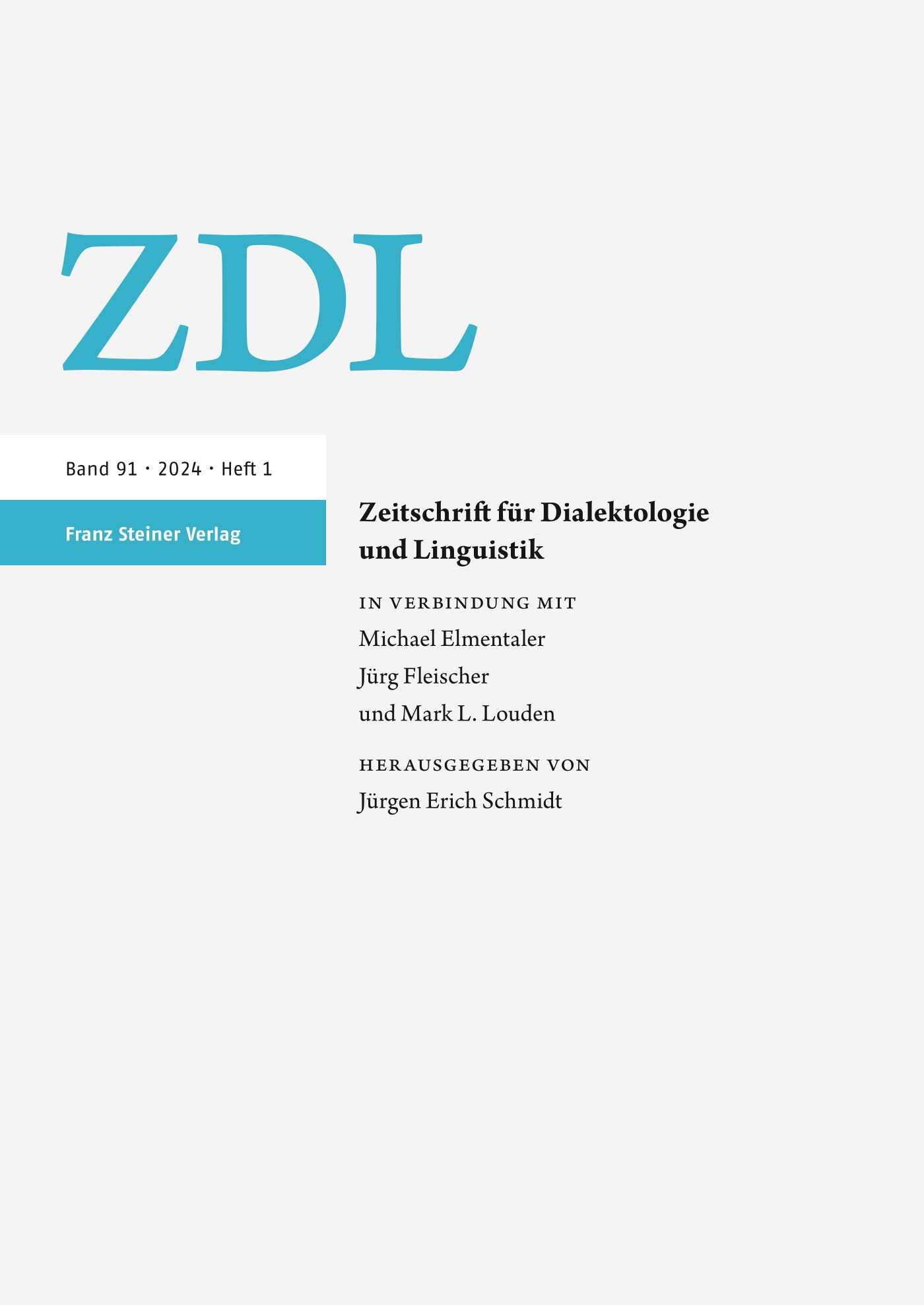 Zeitschrift für Dialektologie und Linguistik - print + online