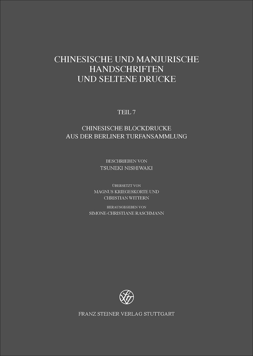 Chinesische und manjurische Handschriften und seltene Drucke