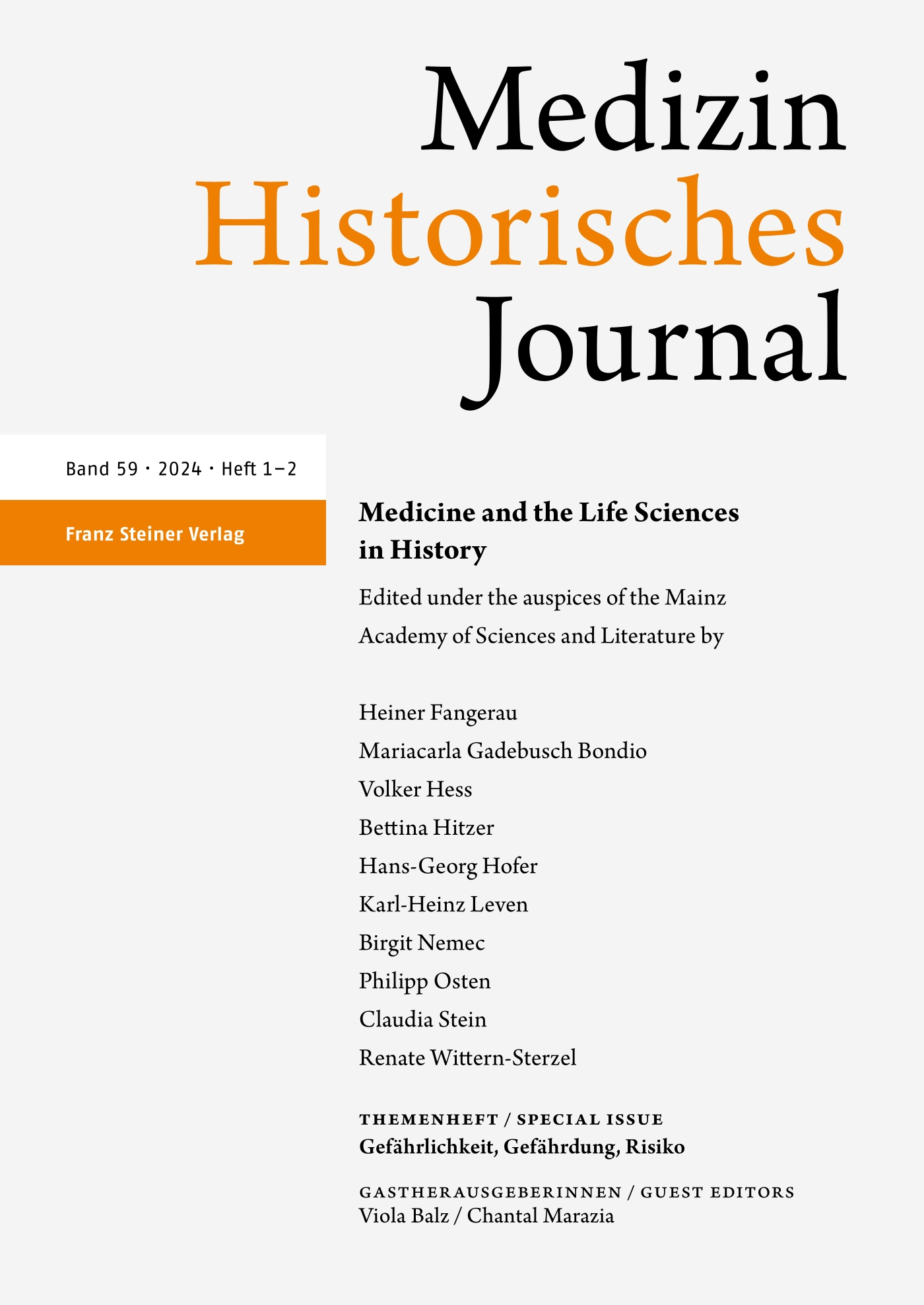 Medizinhistorisches Journal - print + online