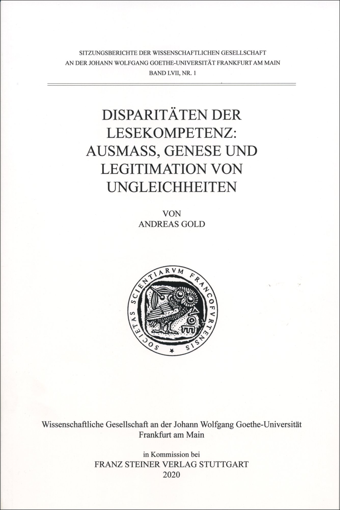 Disparitäten der Lesekompetenz: Ausmaß, Genese und Legitimation von Ungleichheiten