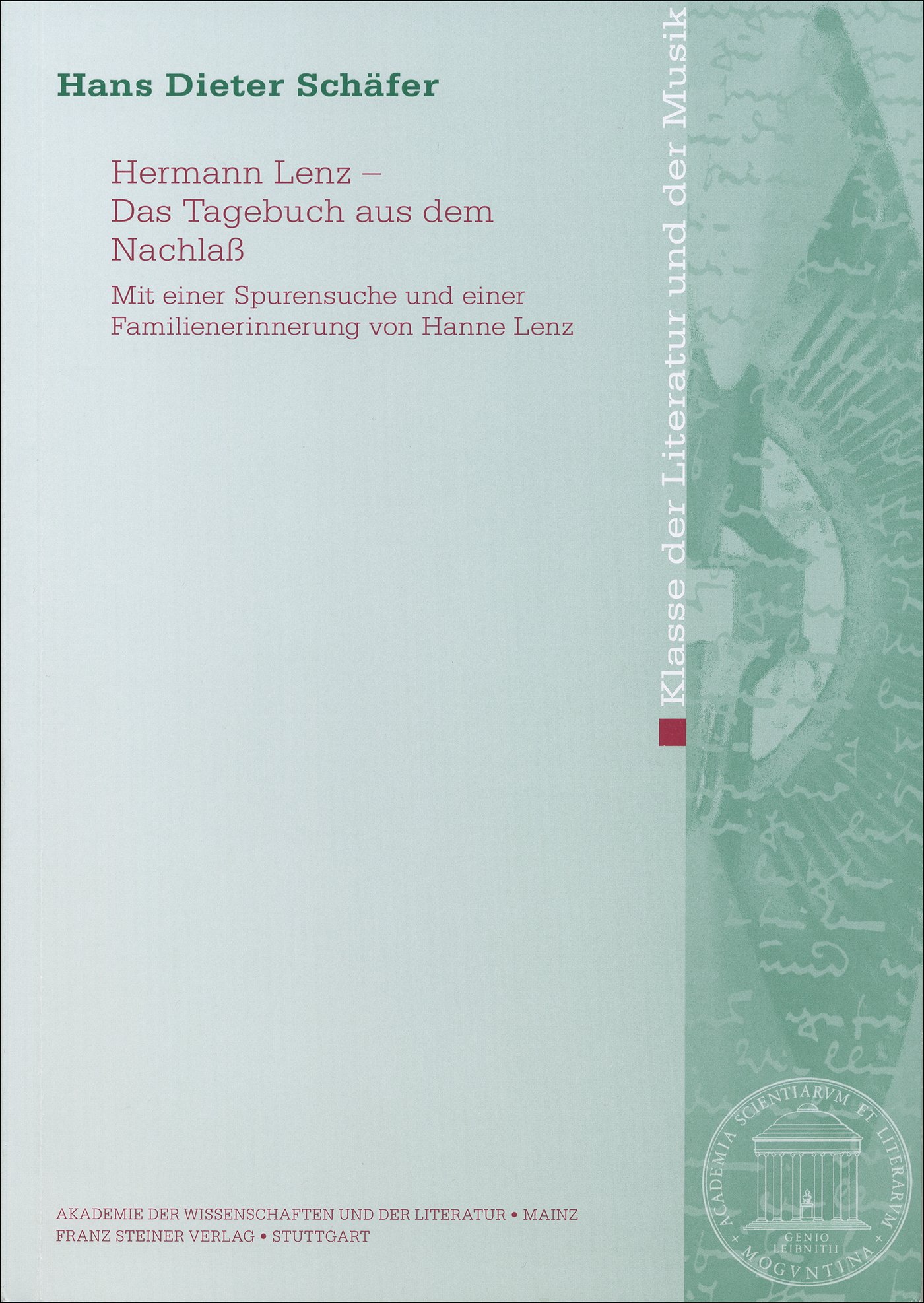 Hermann Lenz – Das Tagebuch aus dem Nachlaß