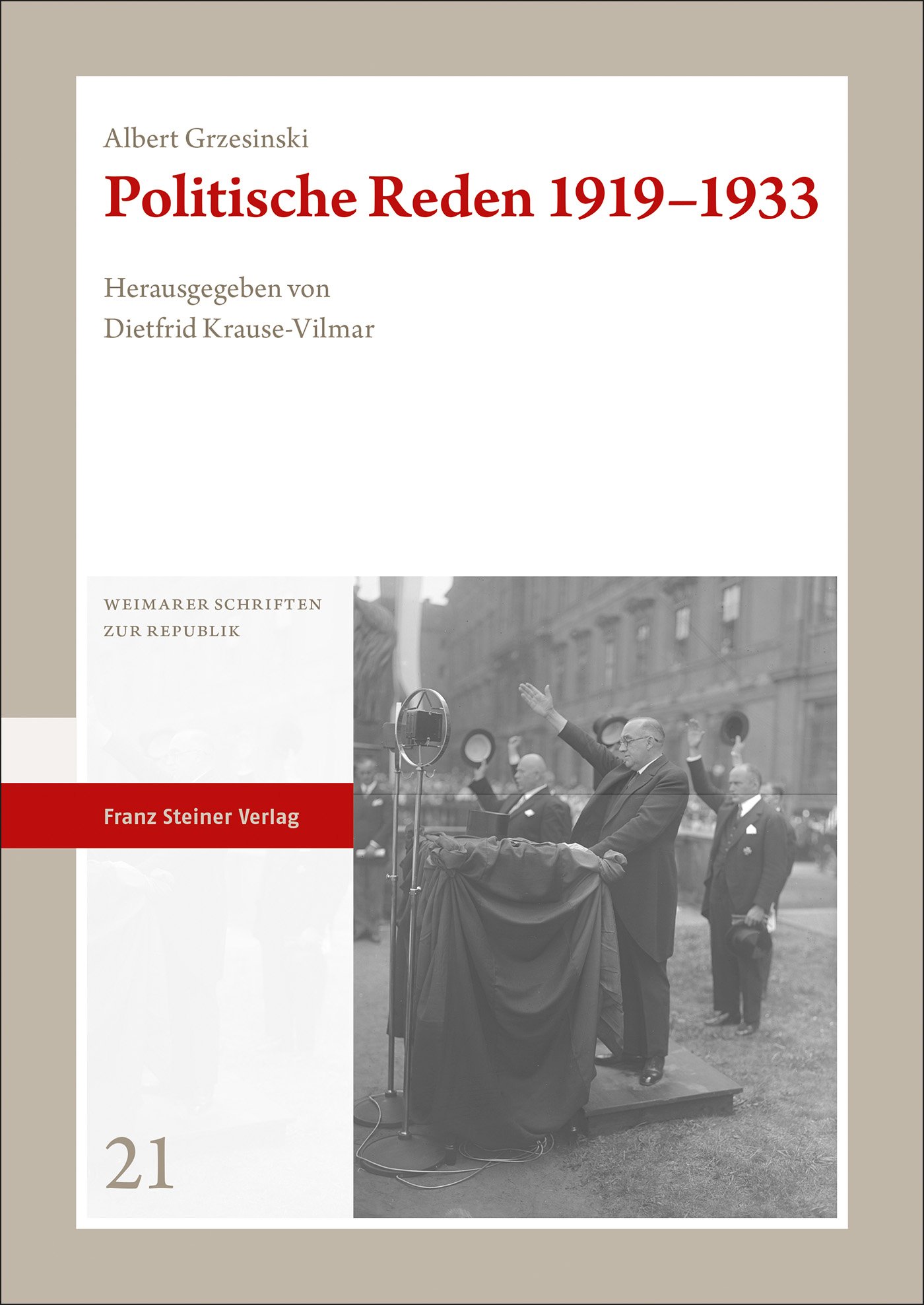 Politische Reden 1919–1933